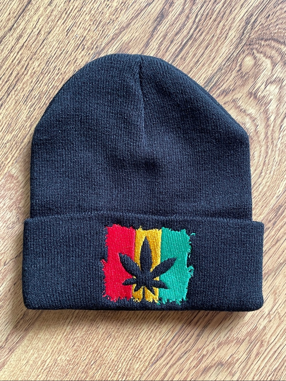 NEW Embroidered Leaf Beanie